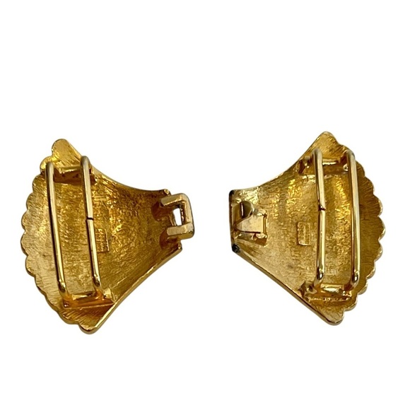 Vintage Mimi Din 1982 Goldtone Belt Buckle Art Deco Seashell main image 5